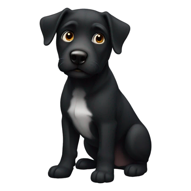 cute black terrior  sticker