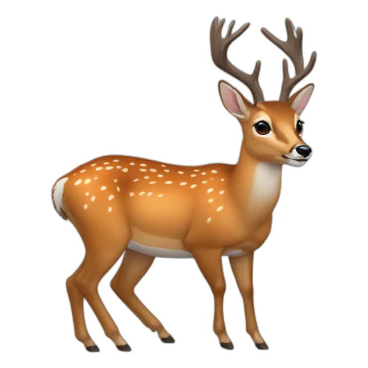 roe deer male sticker