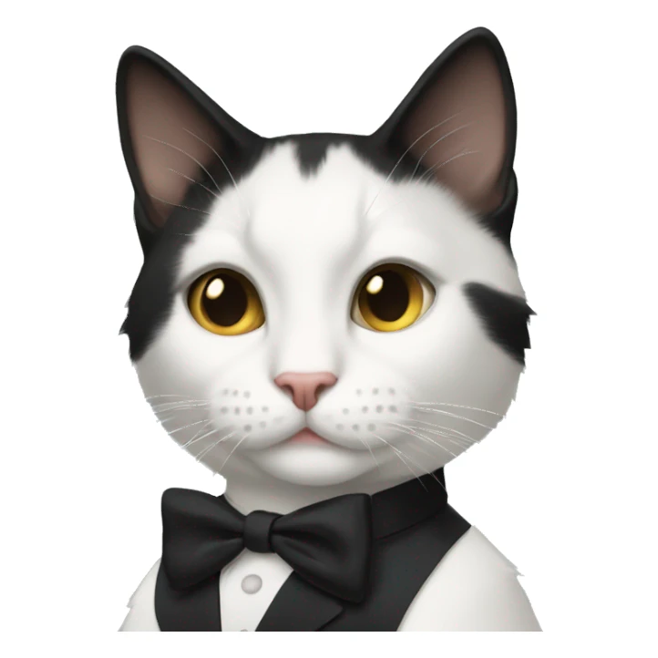 Tomboy tuxedo cat sticker