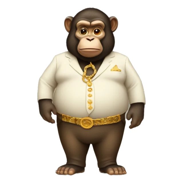 Fat rich monkey  sticker