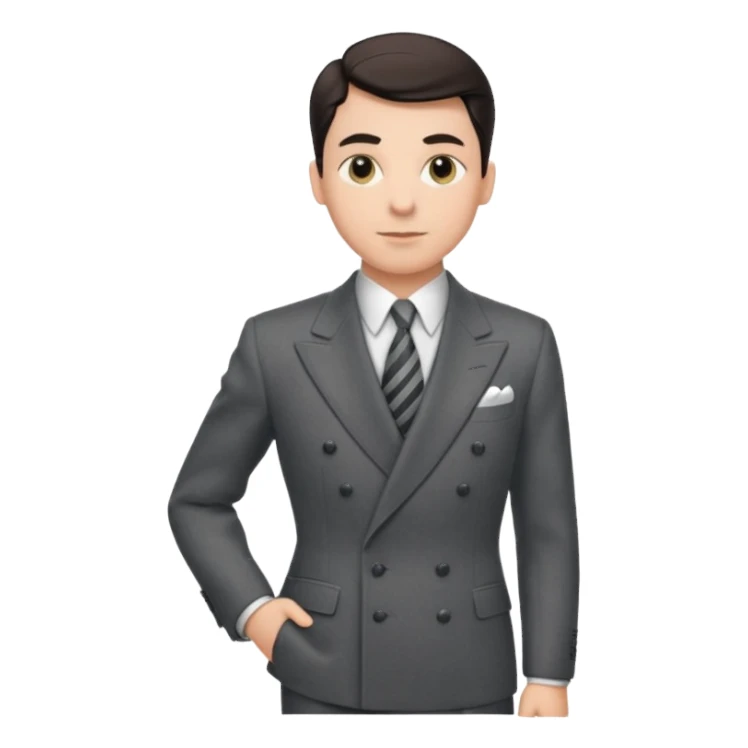 A person wearing a 1940s suit sticker