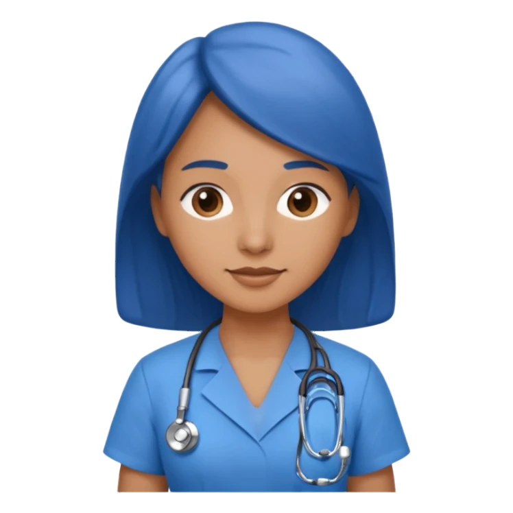 doctor with blue dress  sticker