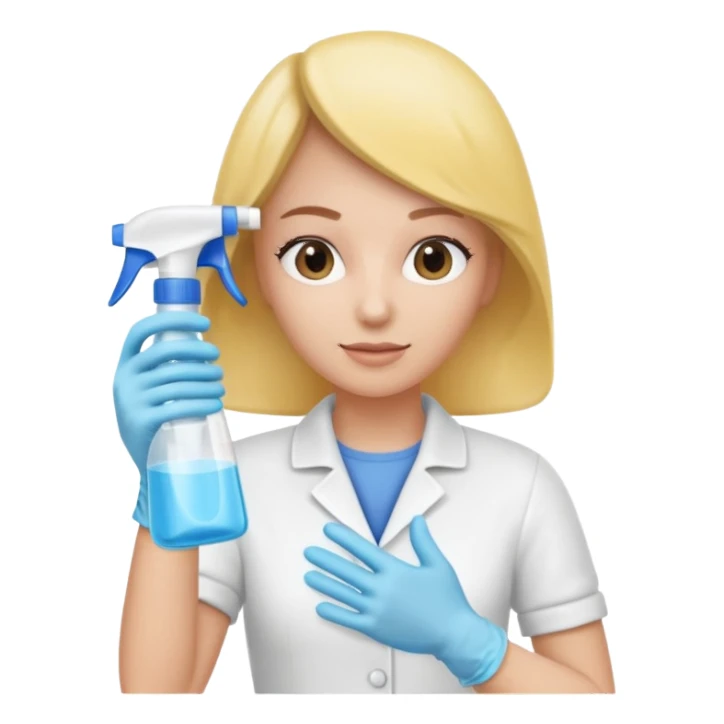 Cleaning the bathroom sticker