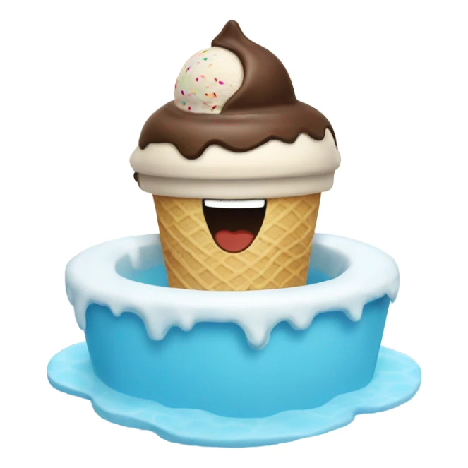 Ice cream swimming pool sticker