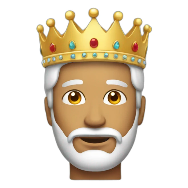 man with crown on head sticker