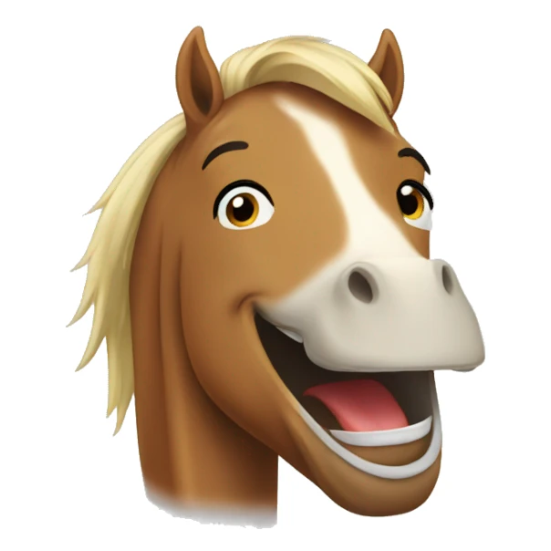 horse laughing sticker