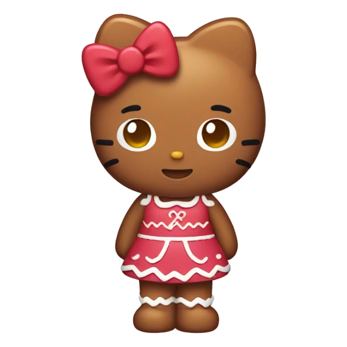 hello kitty with gingerbread costume  sticker