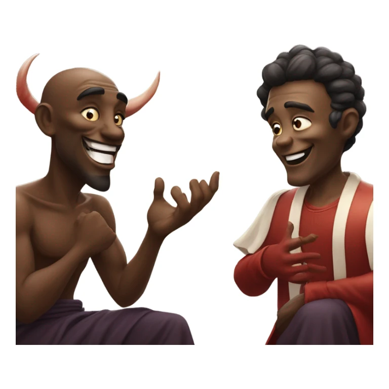 satan friends with god sticker