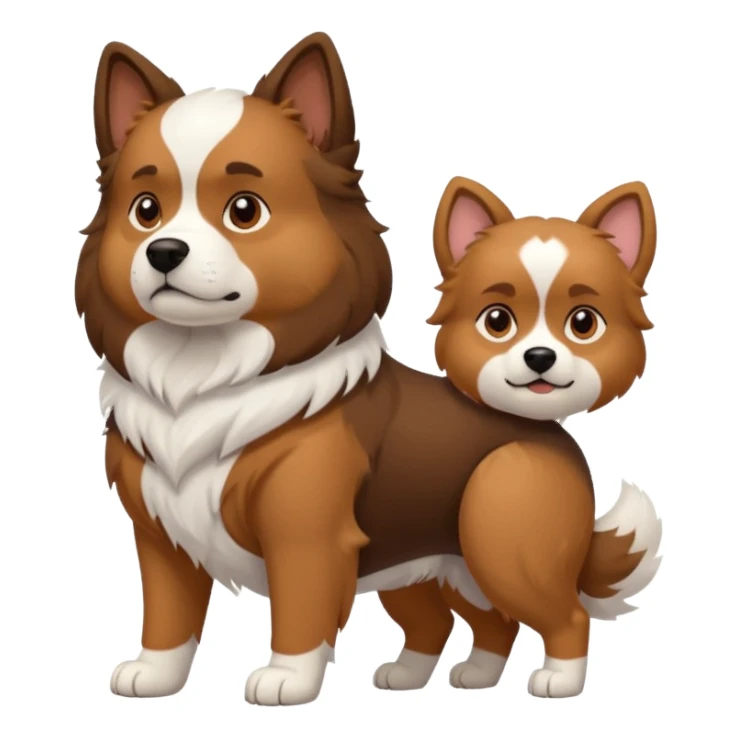 Male dog protecting female dog sticker