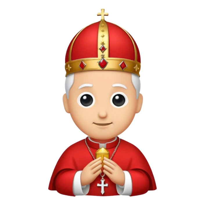 pope emblem red holy sticker