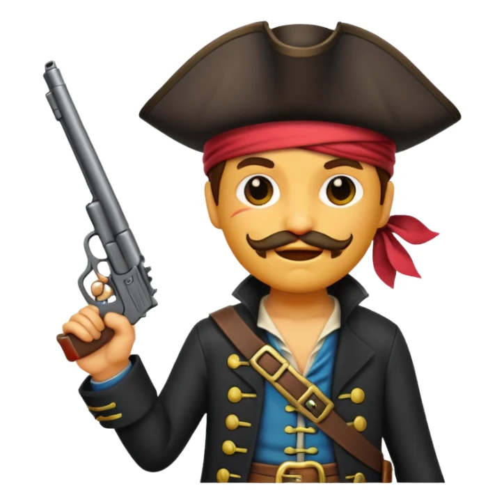 Pirates emoji holding gu sticker