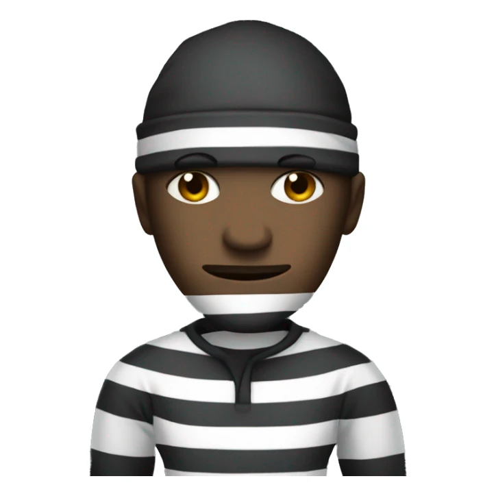 Robber in striped clothes sticker