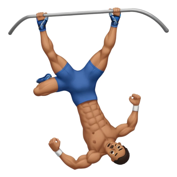 latin guy doing a front lever sticker