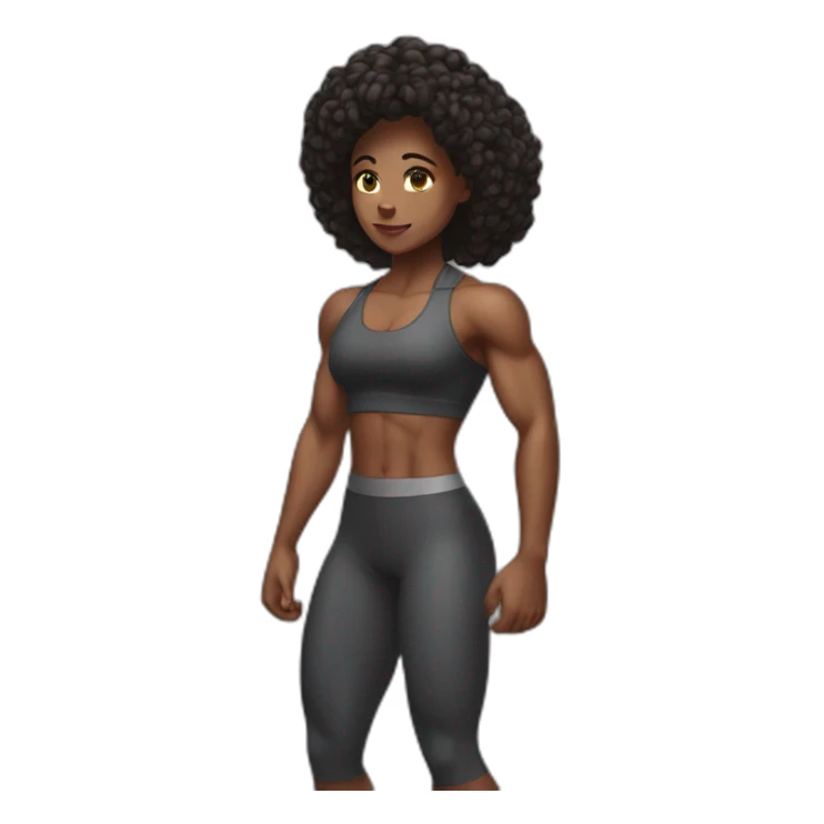 Strong muscle girl sticker