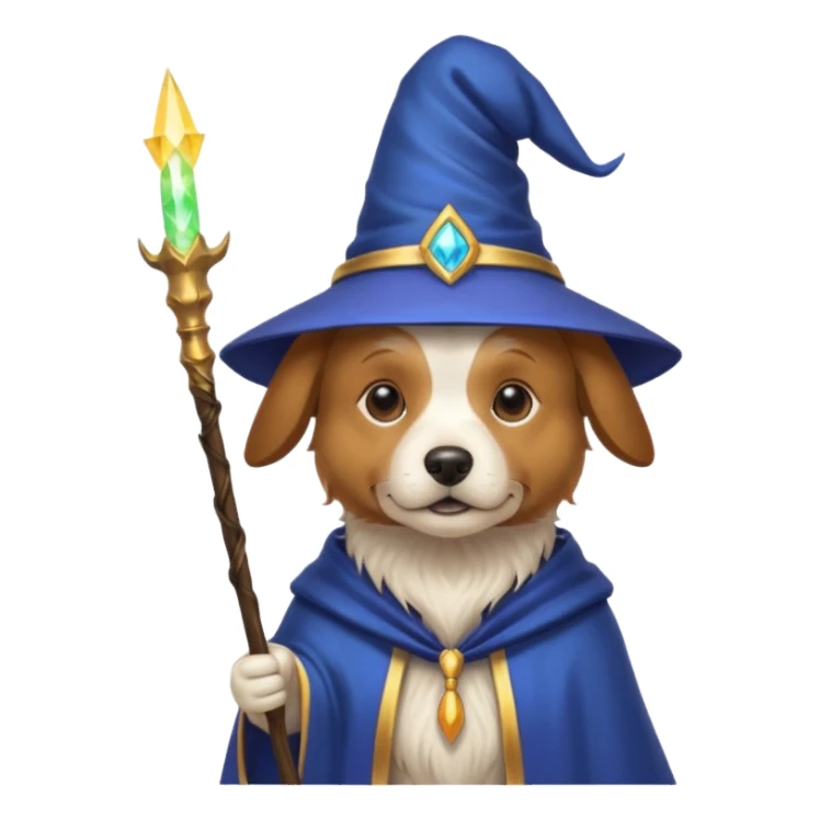 Dog wizard sticker