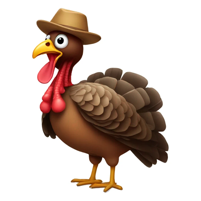 Turkey wearing hat sticker