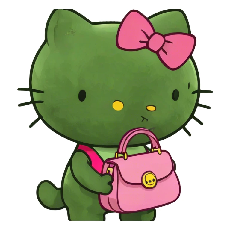hello kitty standing up sticker