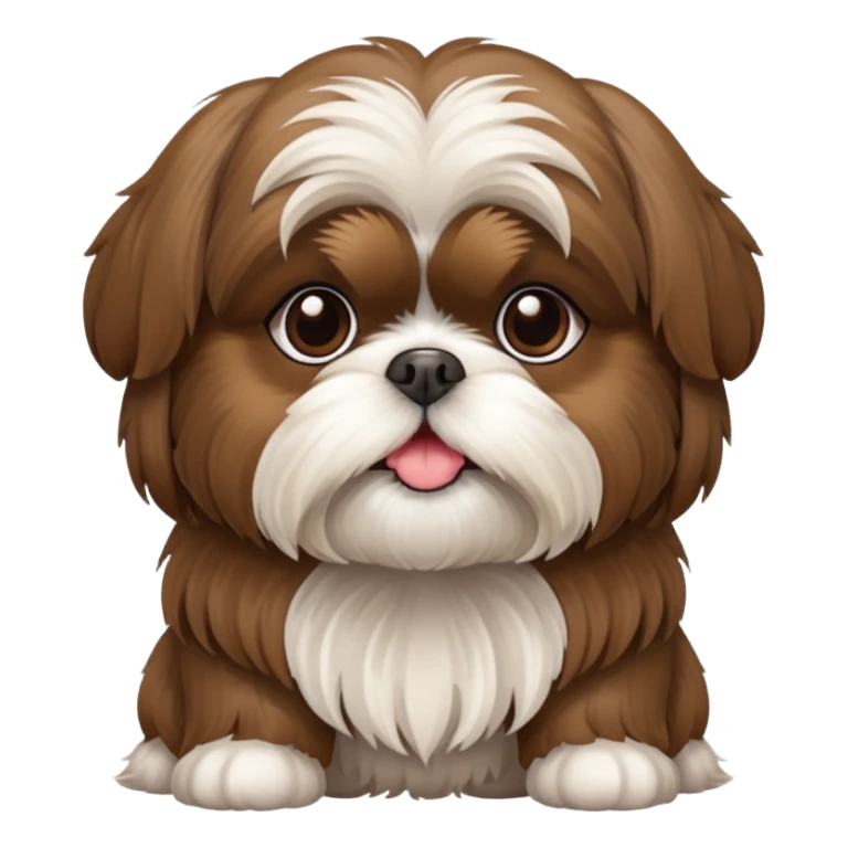 all brown shih tzu sticker