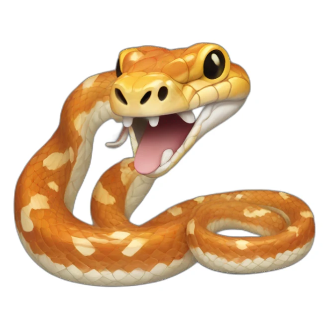 Cornsnake with head out of cave sticker