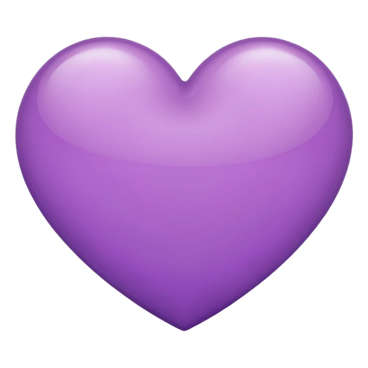 Heart with subtle purple colour sticker