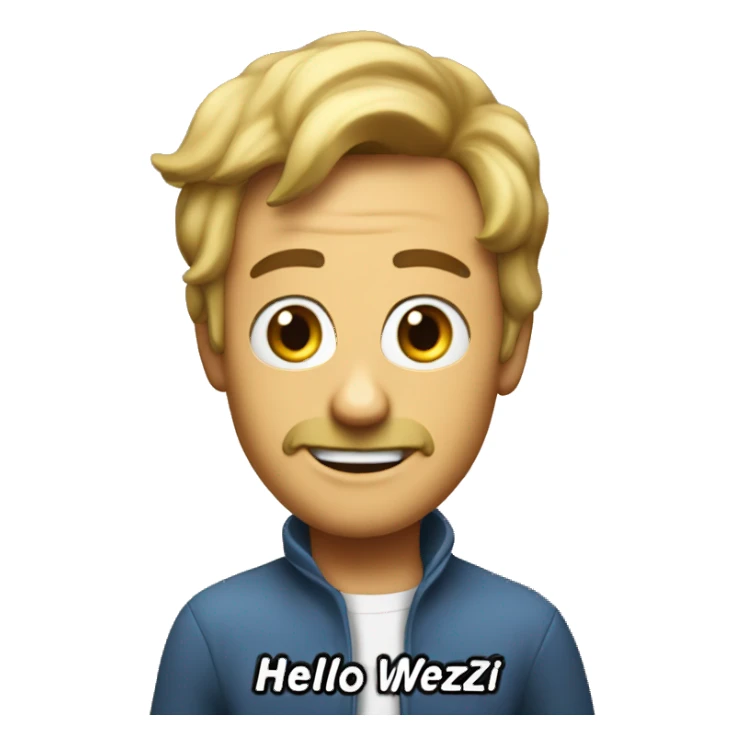 famous meme hello wenzl, with text above saying "HELLO WENZL" sticker