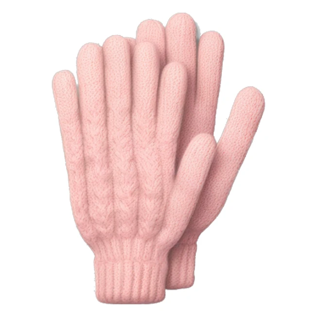 Light pink knitted gloves sticker