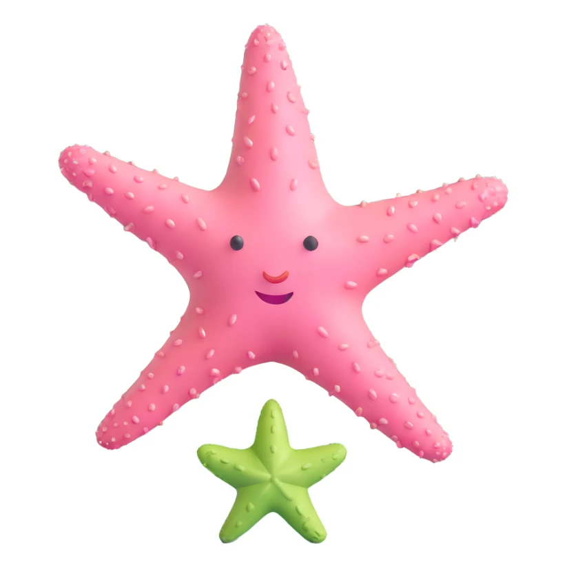Patrick Star from SpongeBob SquarePants, 3D emoji style sticker