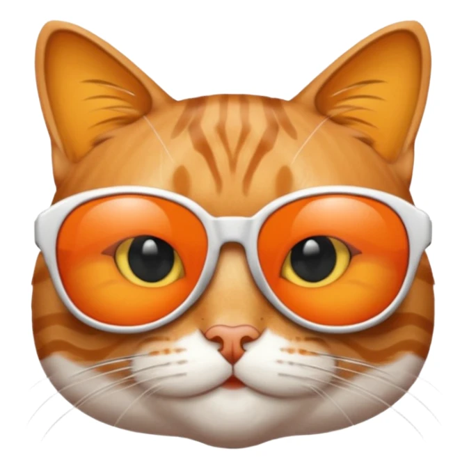 Cat wearing sunglasses sticker