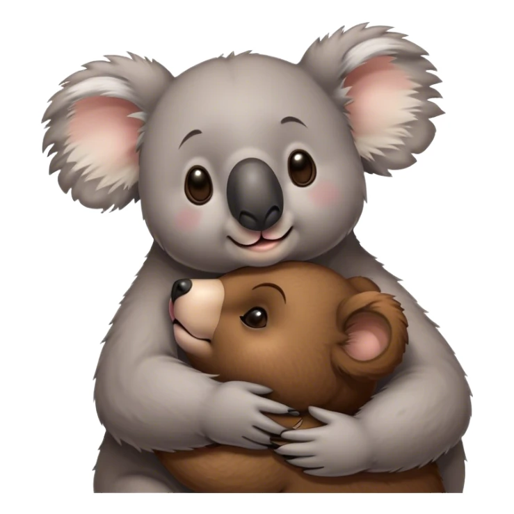 Koala kisses bear sticker