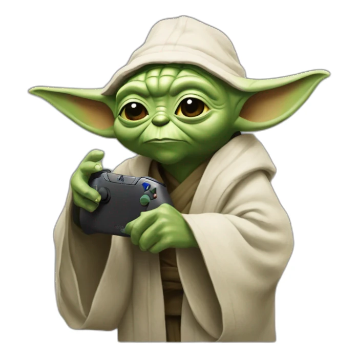 Yoda qui joue à la ps5 sticker