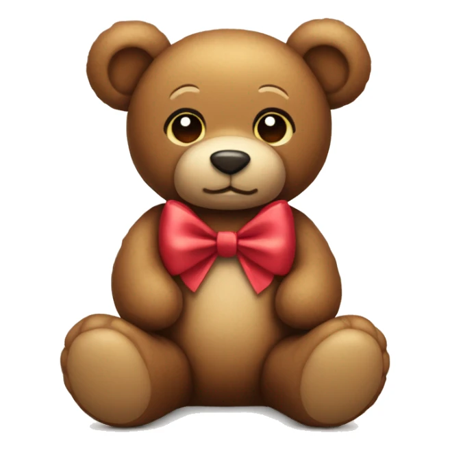 Teddy bear with a bow  sticker