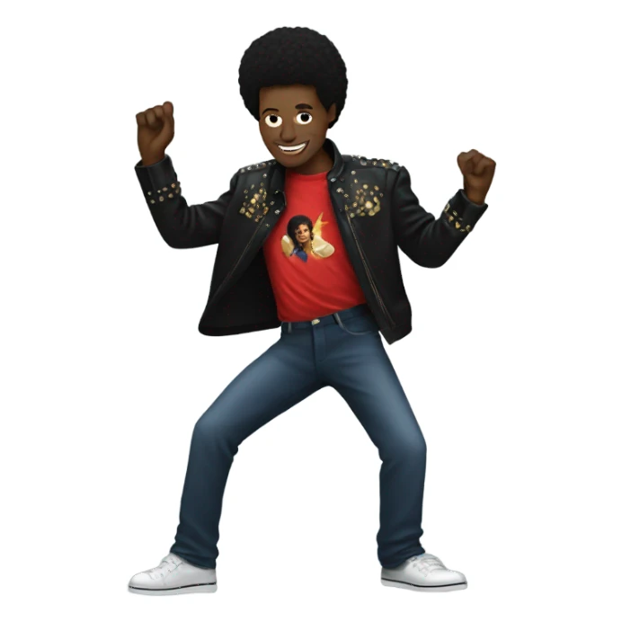 Black man dancing in a Michael Jackson jacket  sticker