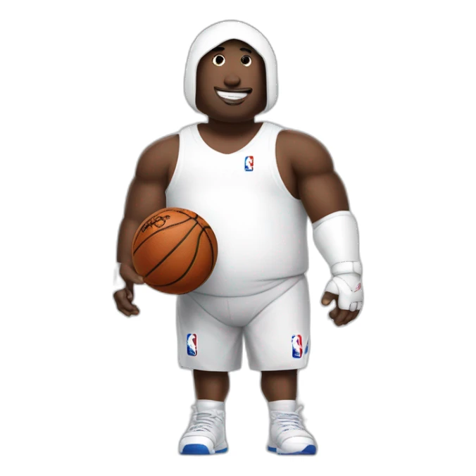 baymax as nba player sticker