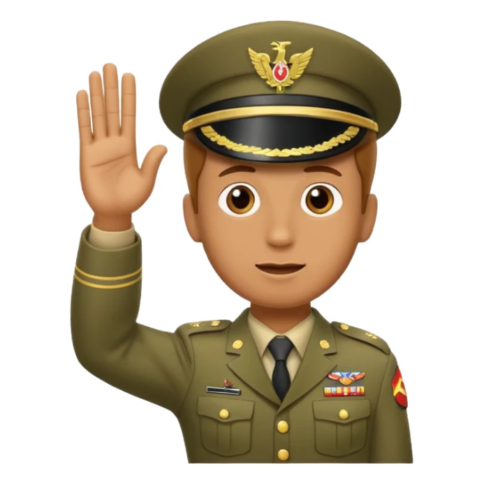 Penis doing army salute sticker