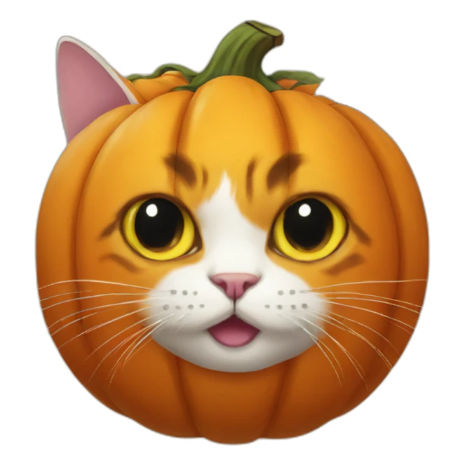 Pumpkin cat sticker