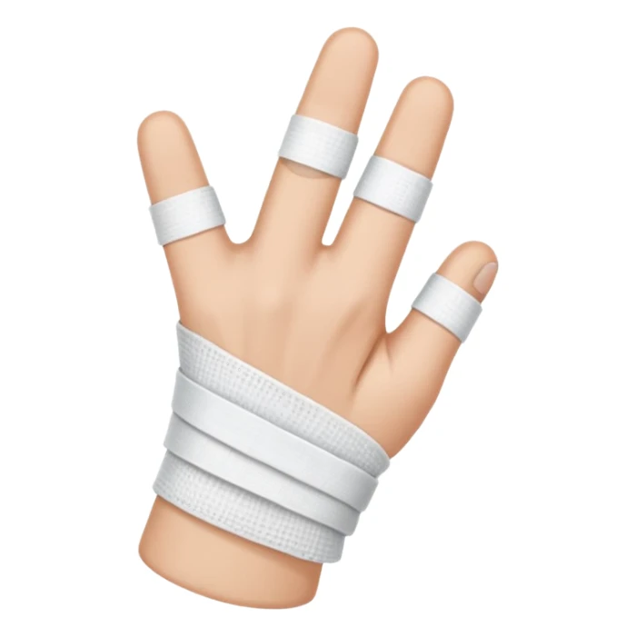 Thumb in a bandage sticker