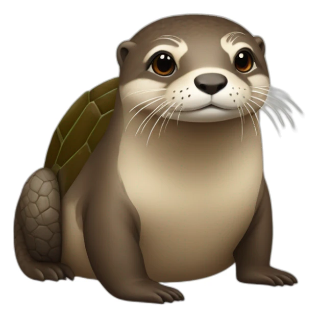 Loutre sur tortue sticker