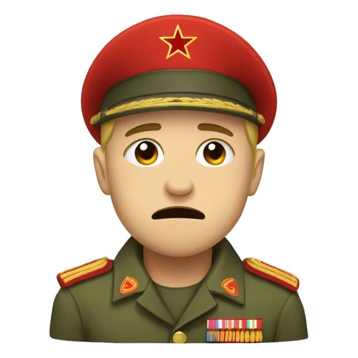 red army soldier crying sticker