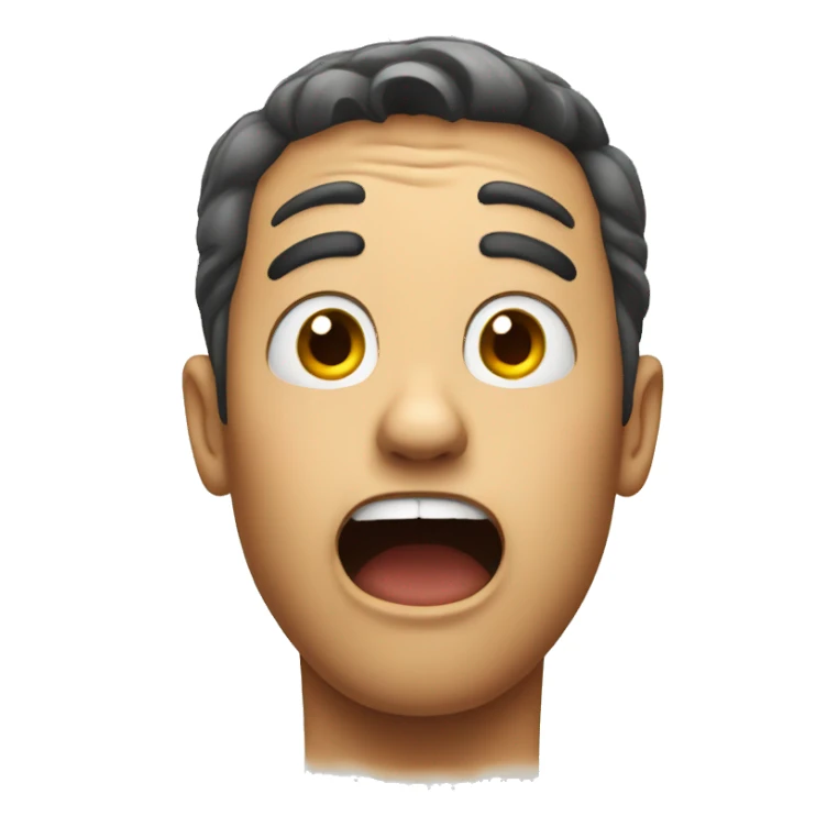 Shocked face sticker