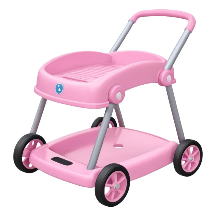 pink baby walker sticker