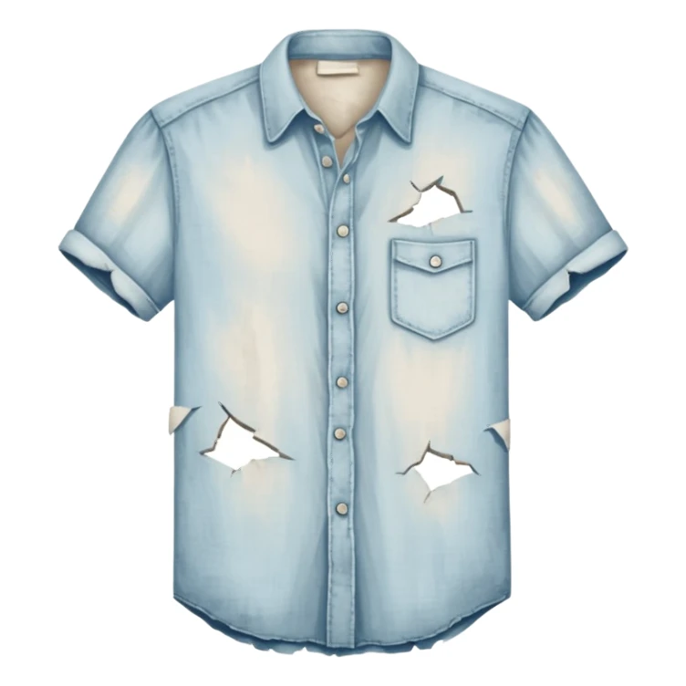 vintage Torn shirt with out pocket sticker