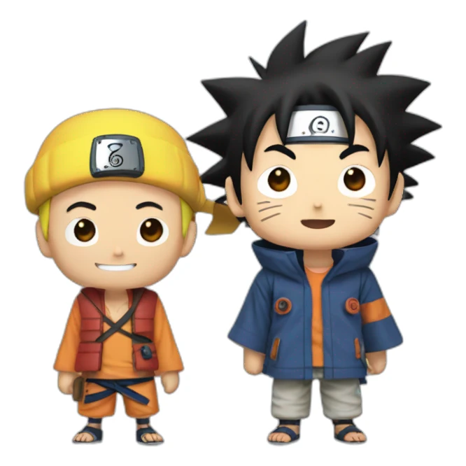 Luffy and Naruto  sticker
