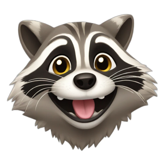 Happy raccoon sticker