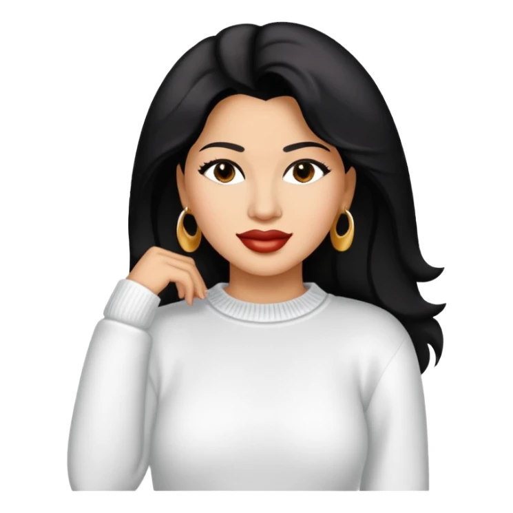 selena quintanilla in a white sweater and jeans sticker