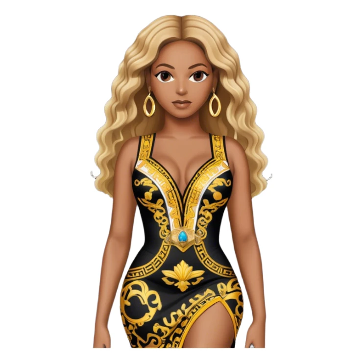 Beyonce wearing a Versace dress sticker