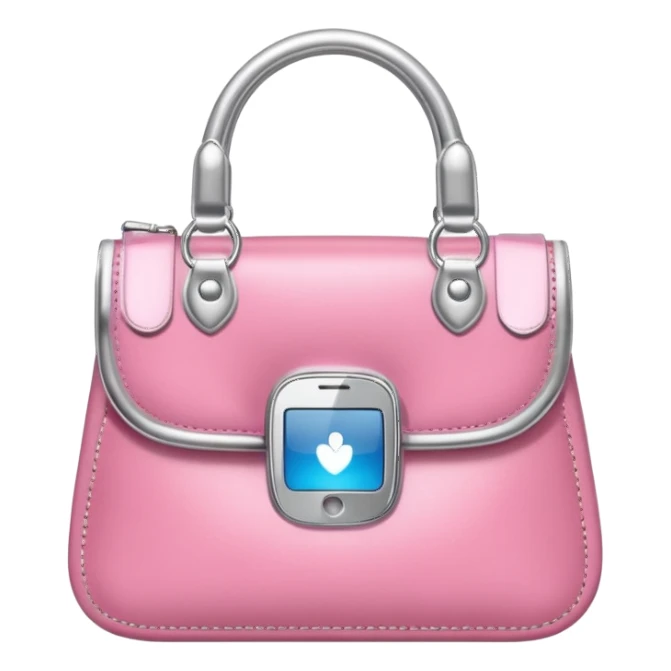 CARTERA rosita  con plata celular  sticker