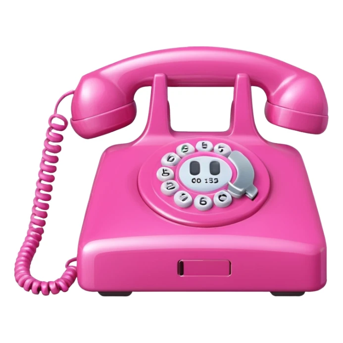 pink phone call \caller id bubble sticker