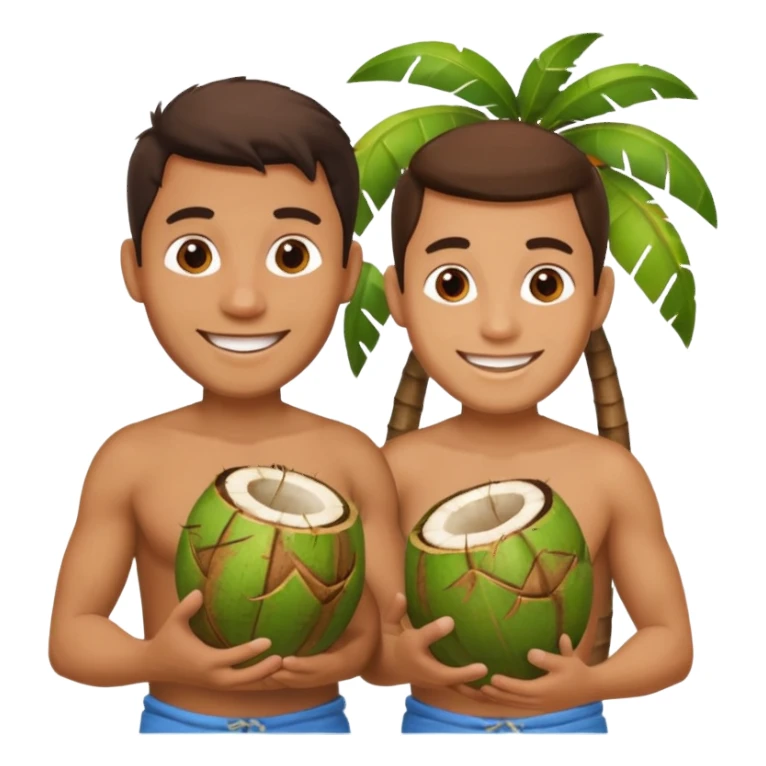 2 men having sex with coconuts  sticker
