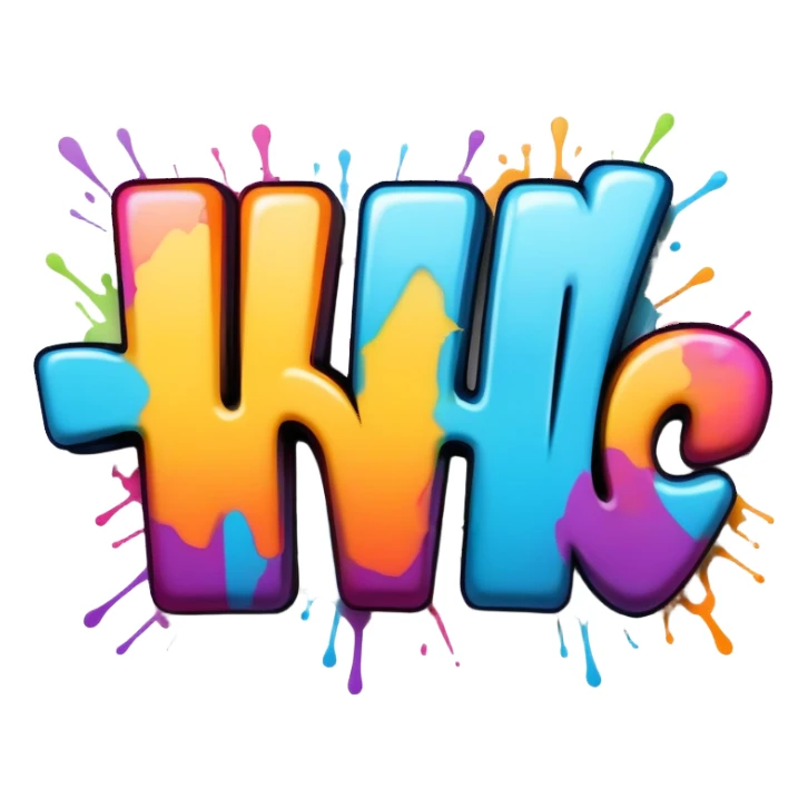 Graffiti the word Hi sticker