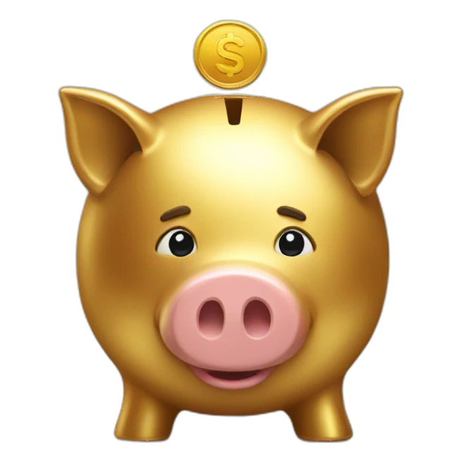 goldened-piggy-bank sticker
